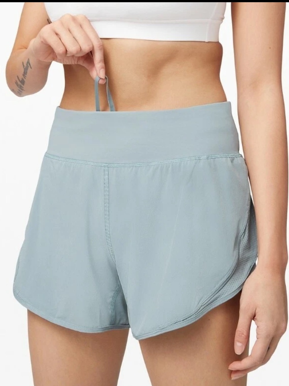 lululemon athletica Light Blue High-Rise Athletic Shorts